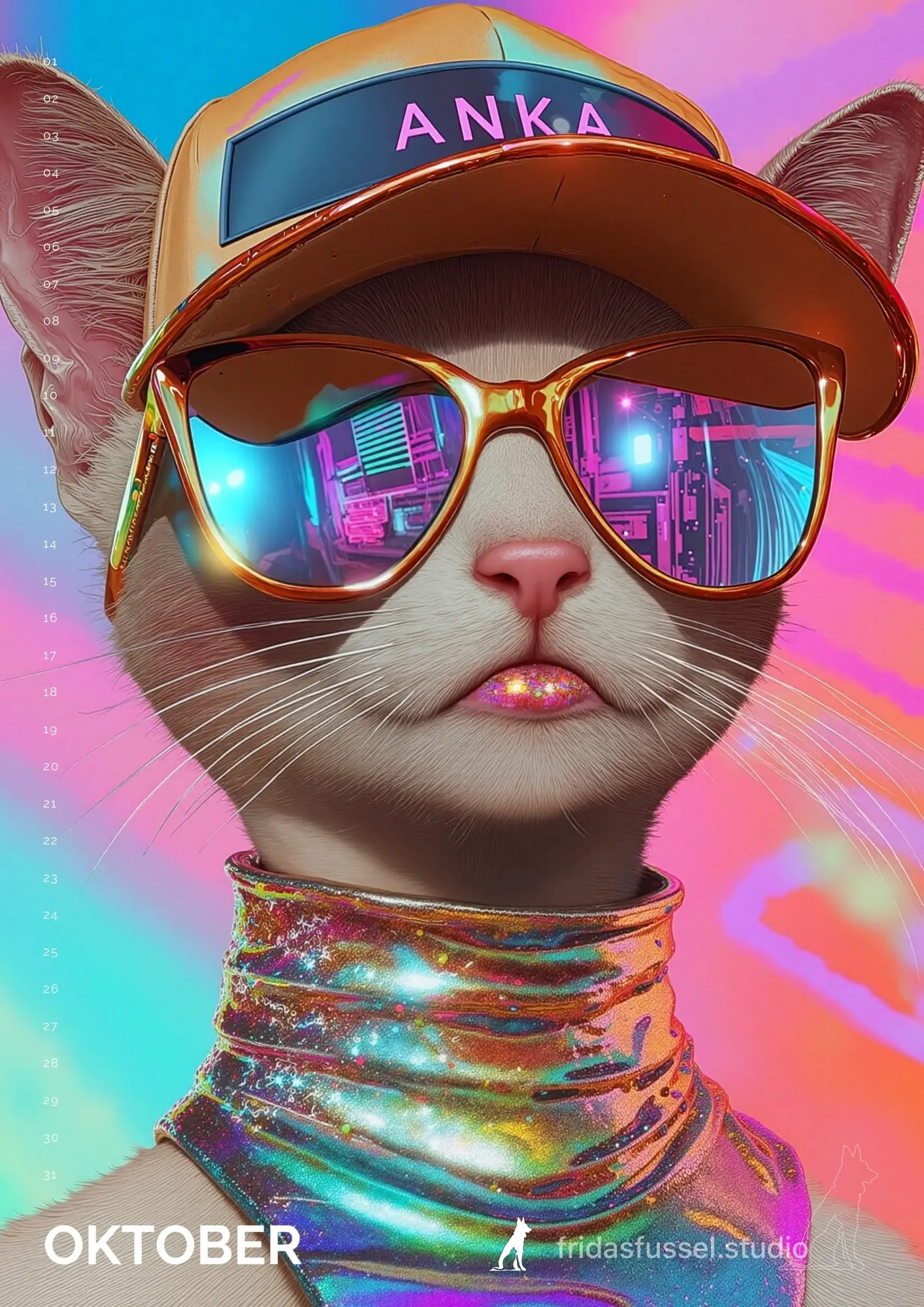 Monatsmotiv 10 aus Katzen durch die Jahrzehnte