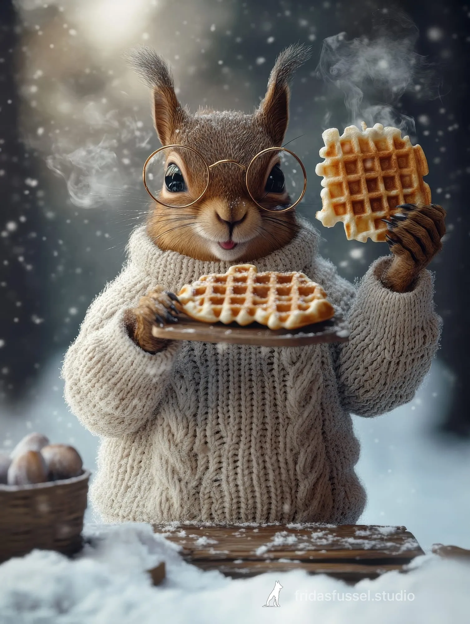 Eichhorns Jahr Q4, Szene 8: 34 Winterwaffeln
